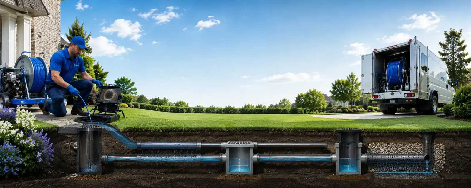 Outdoor drain cleaning information for North River, NY